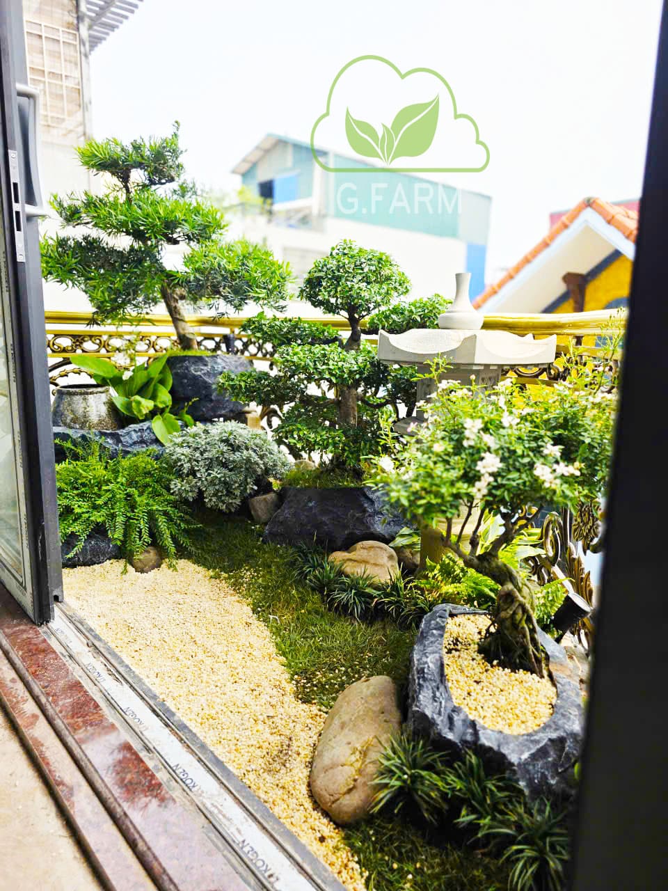 Thiết kế ban công vườn Nhật phố Tư Đình 